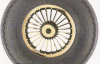 8" Black & Gold Turbine Wheel Cover (4648-B22)